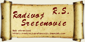 Radivoj Sretenović vizit kartica
